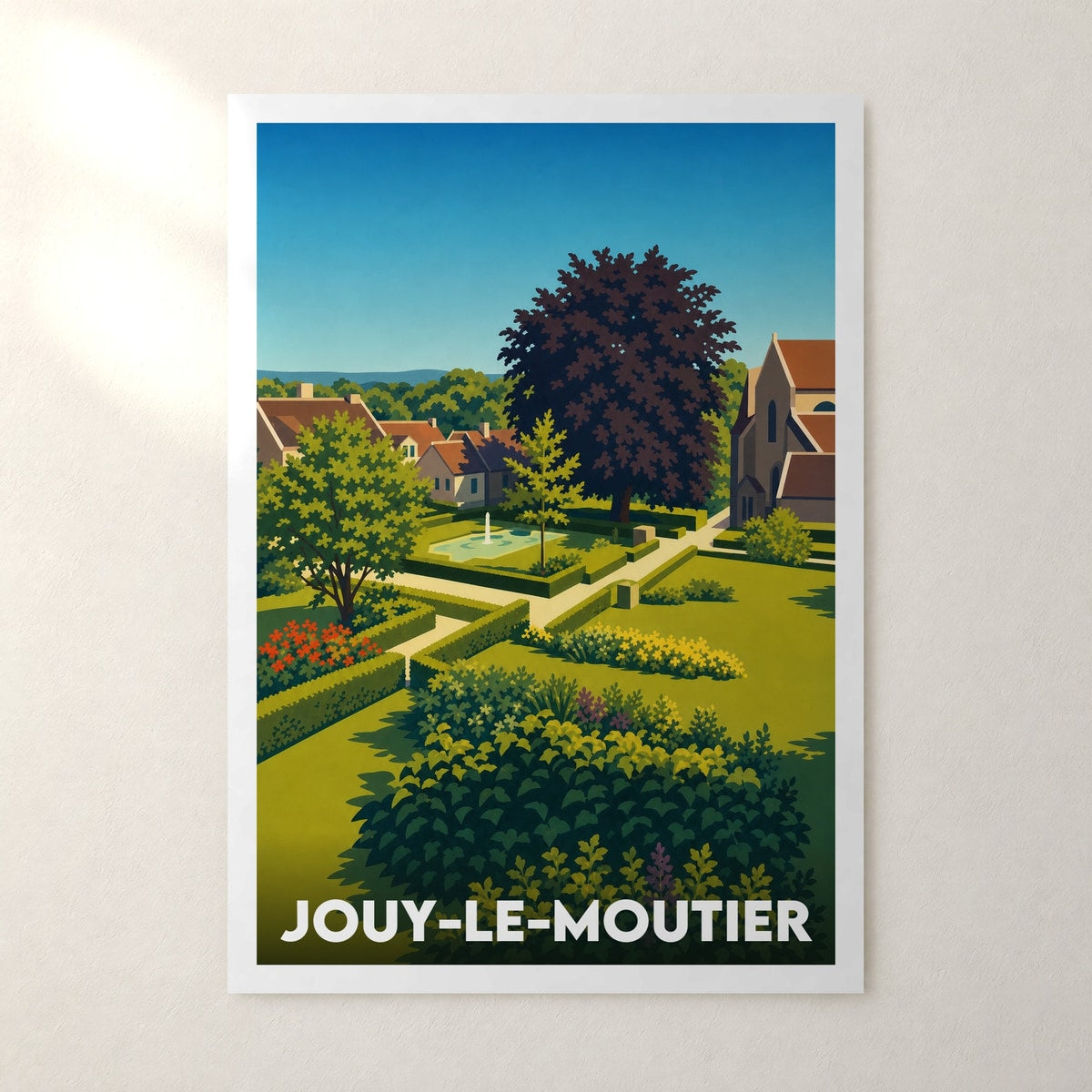 Affiche Jouy-le-Moutier – sans cadre, accrochée au mur
