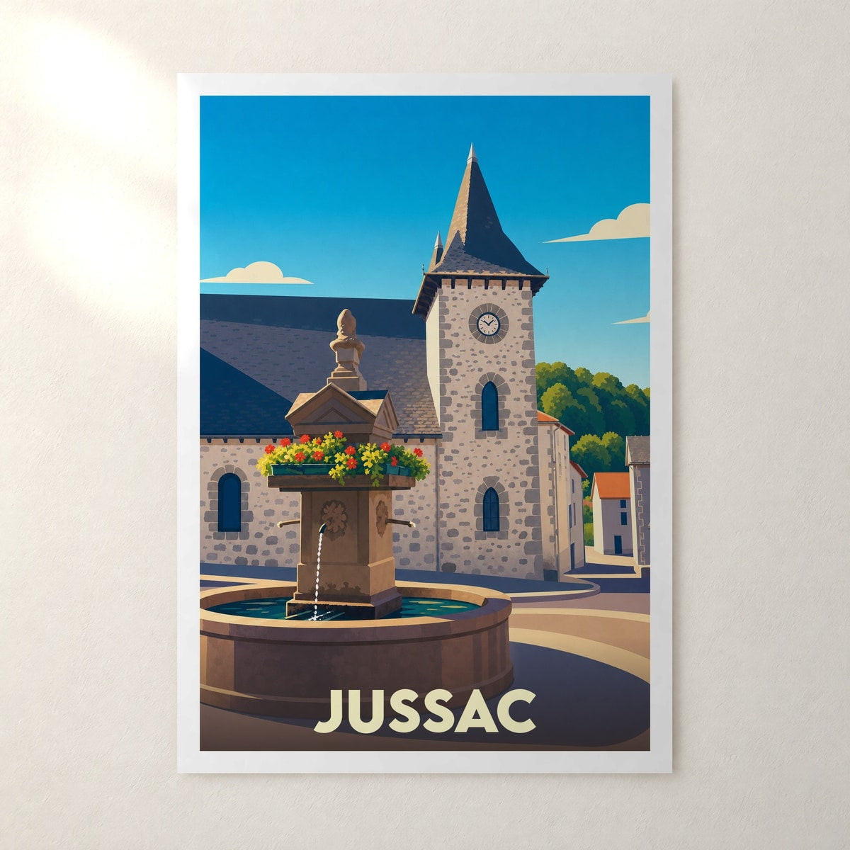 Affiche Jussac – sans cadre, accrochée au mur