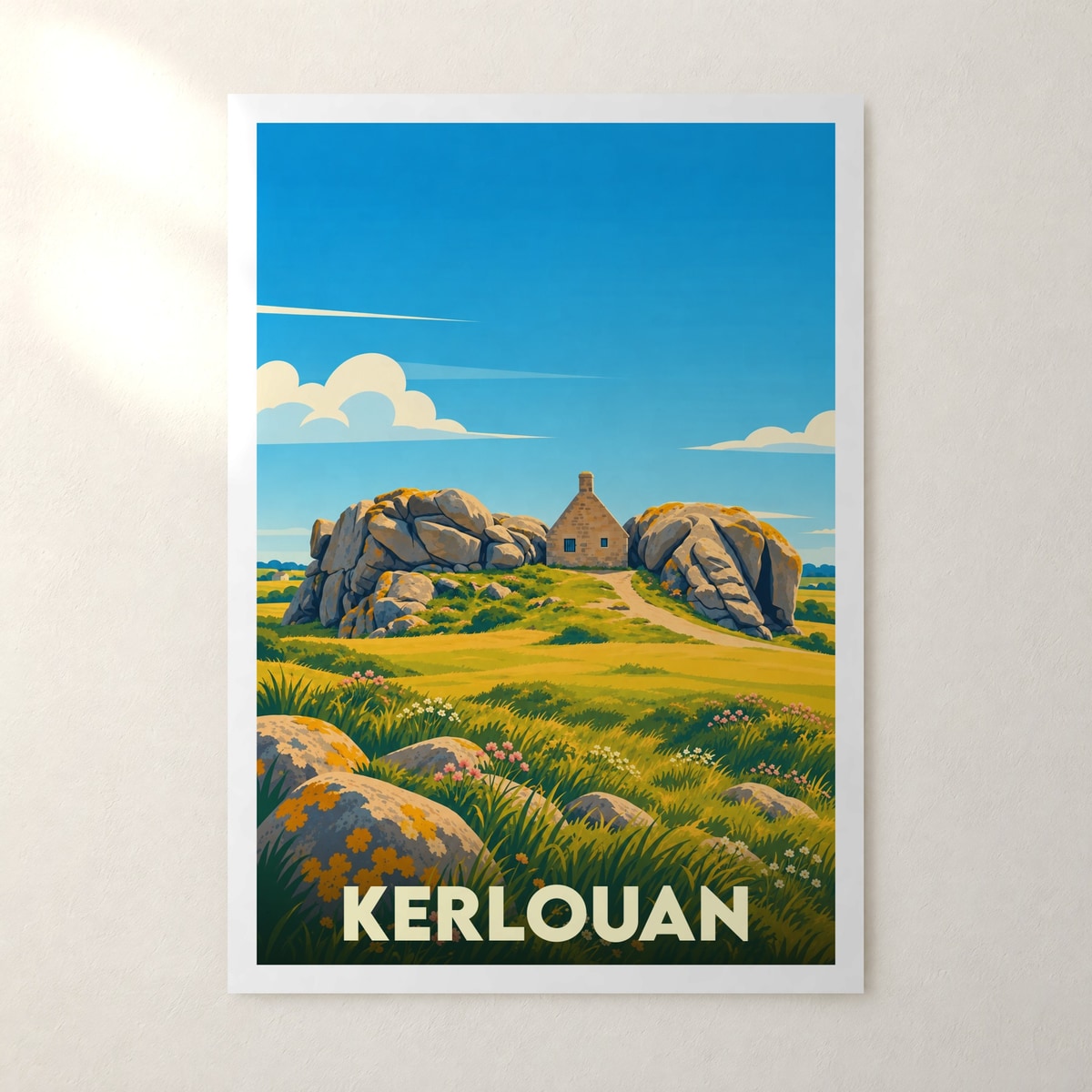 Affiche Kerlouan – sans cadre, accrochée au mur