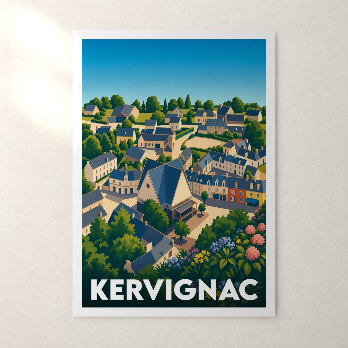 Affiche Kervignac – sans cadre, accrochée au mur