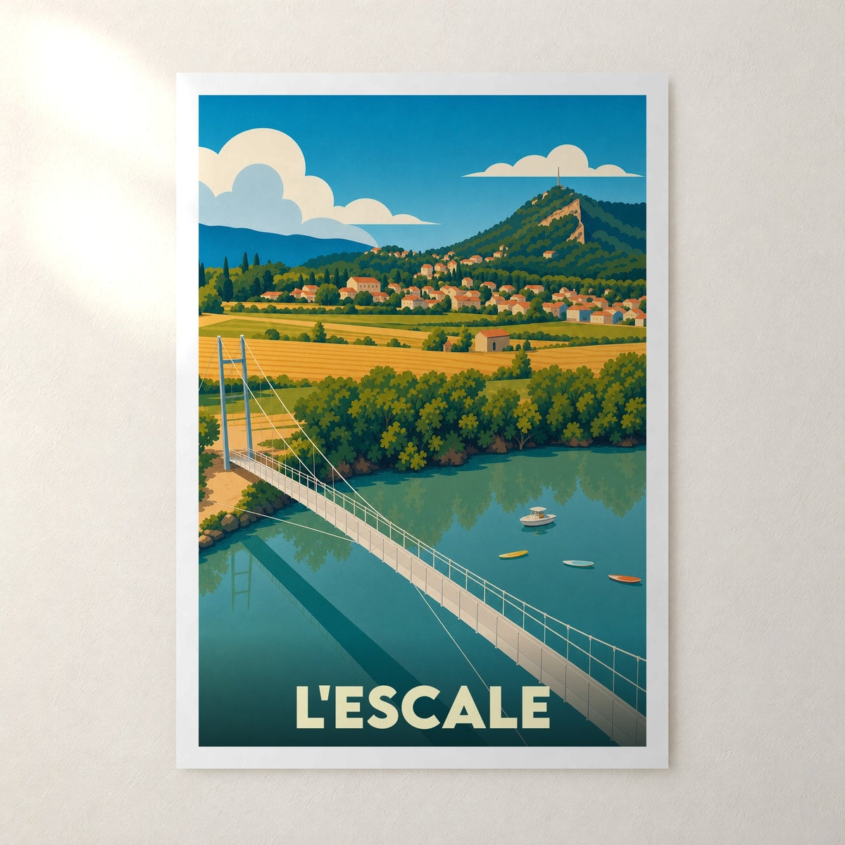 Affiche L'Escale – sans cadre, accrochée au mur