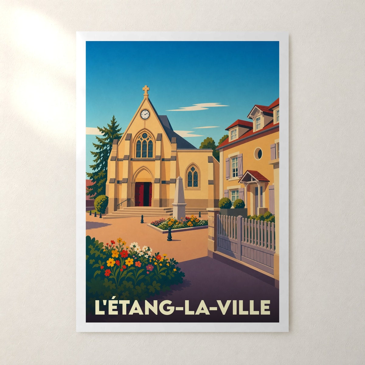 Affiche L'Étang-la-Ville – sans cadre, accrochée au mur