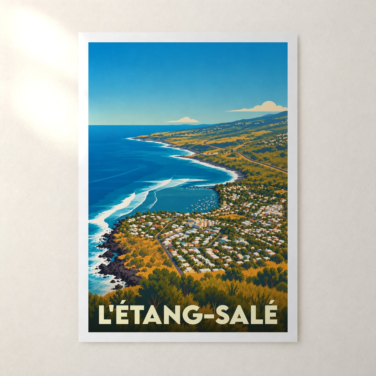 Affiche L'Étang-Salé – sans cadre, accrochée au mur