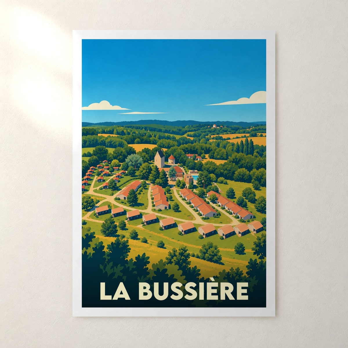 Affiche La Bussière (Vienne) – sans cadre, accrochée au mur