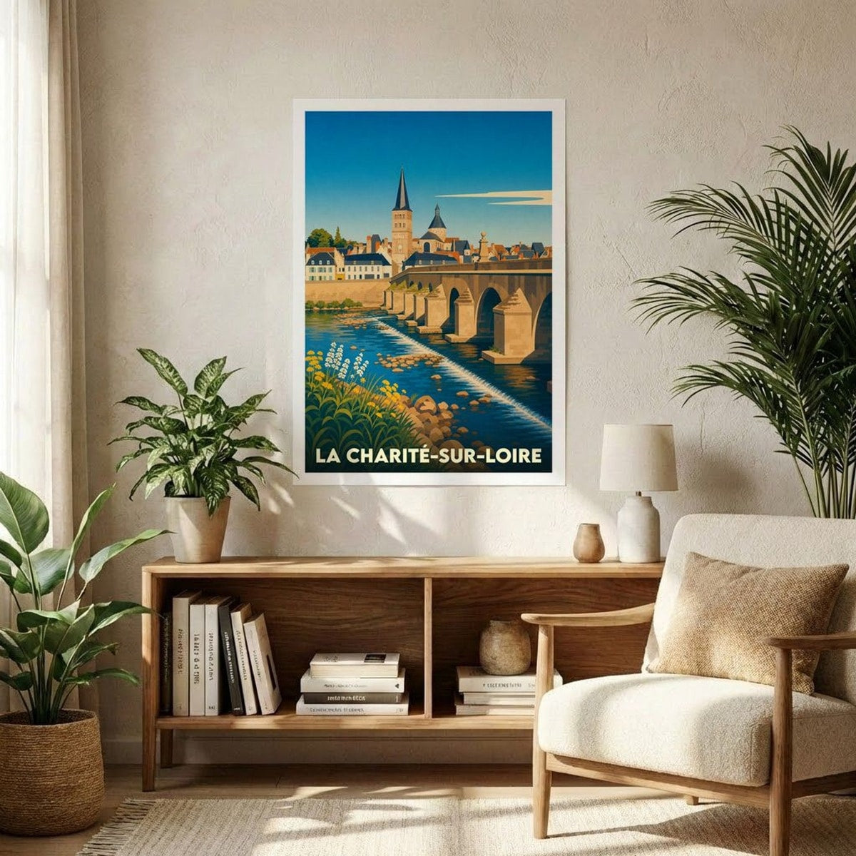Affiche A1 (59,4 x 84,1 cm) Sans cadre souvenir de La Charité-sur-Loire