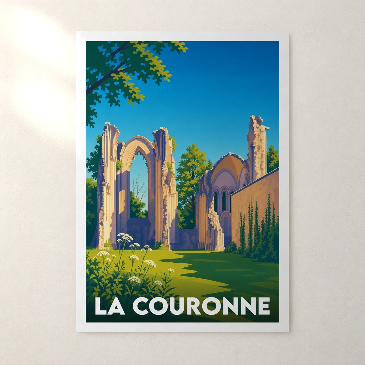 Affiche La Couronne – sans cadre, accrochée au mur