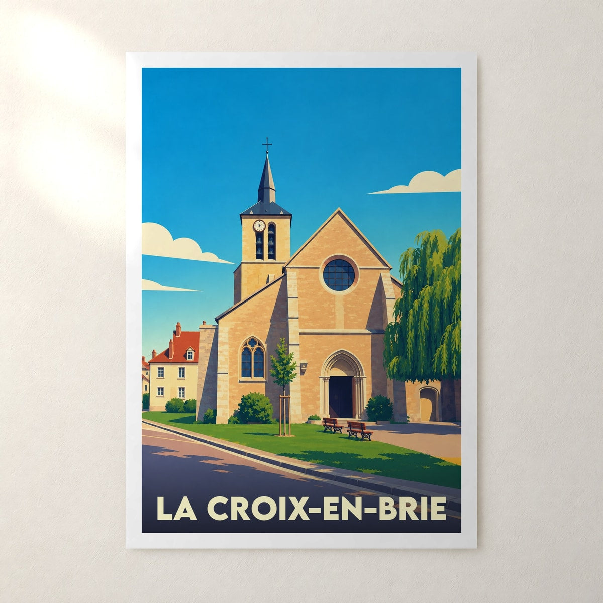 Affiche La Croix-en-Brie – sans cadre, accrochée au mur
