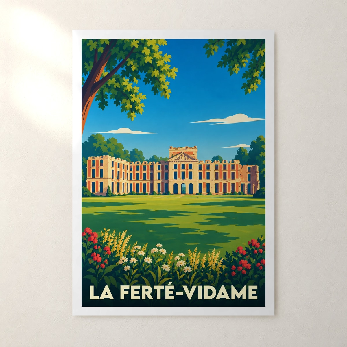 Affiche La Ferté-Vidame – sans cadre, accrochée au mur