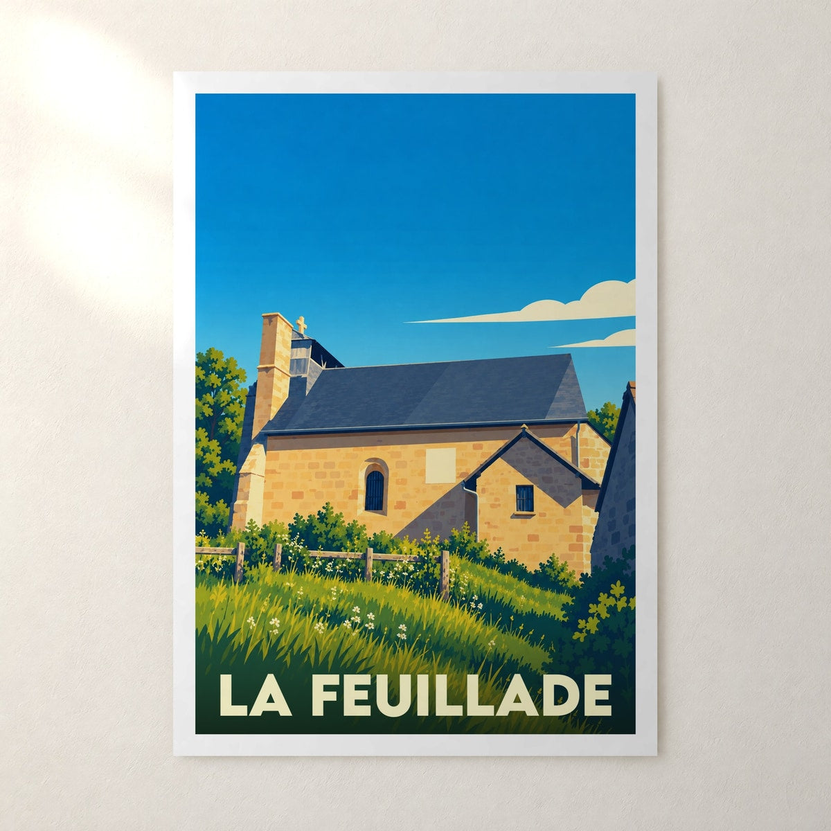 Affiche La Feuillade – sans cadre, accrochée au mur