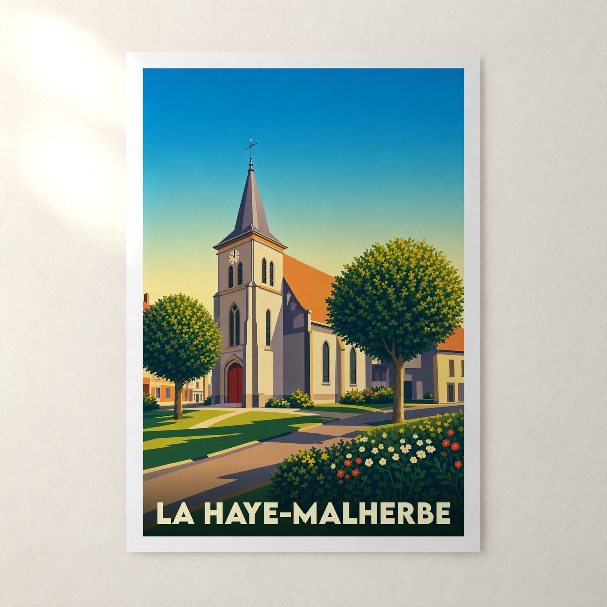 Affiche La Haye-Malherbe – sans cadre, accrochée au mur