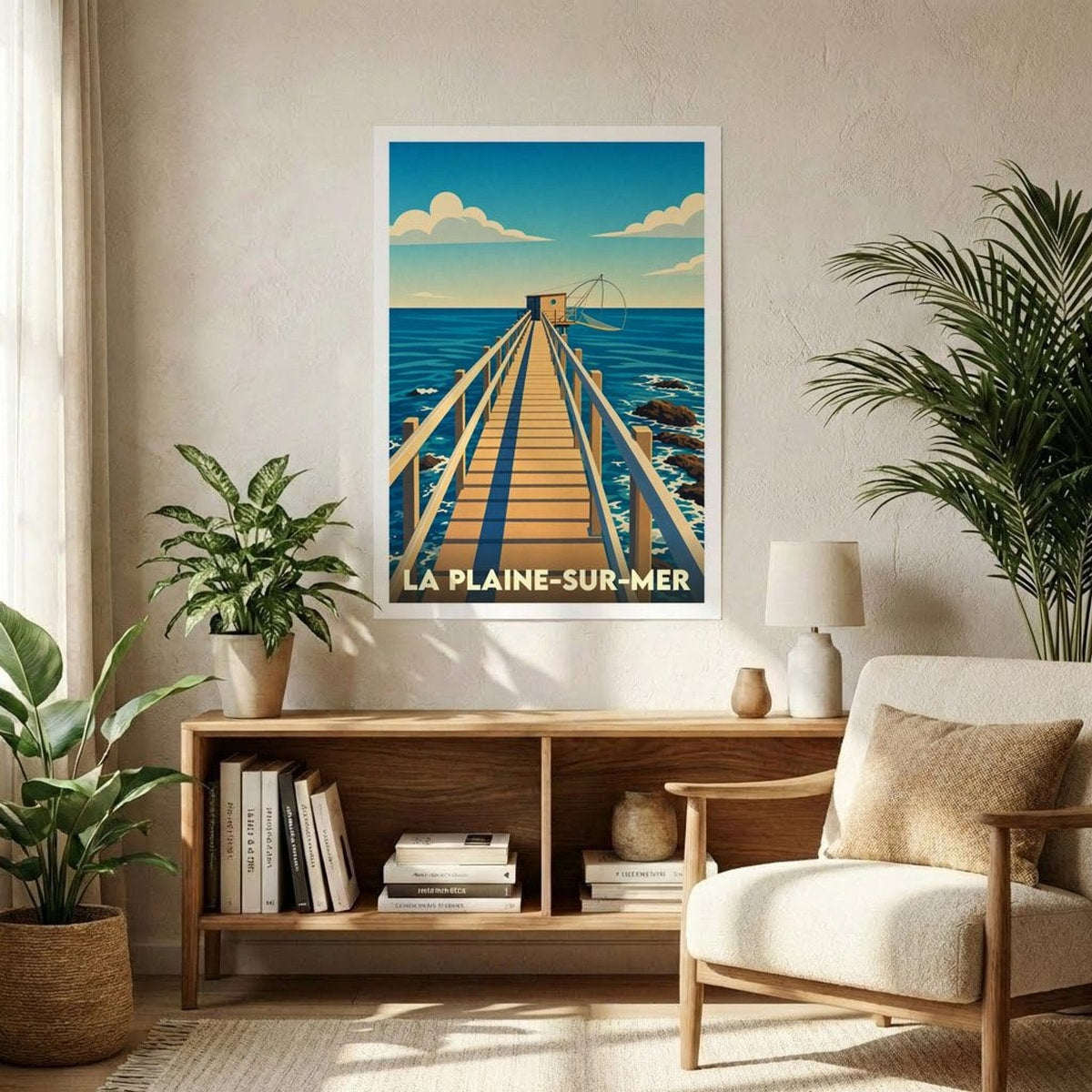 Affiche A1 (59,4 x 84,1 cm) Sans cadre souvenir de La Plaine-sur-Mer