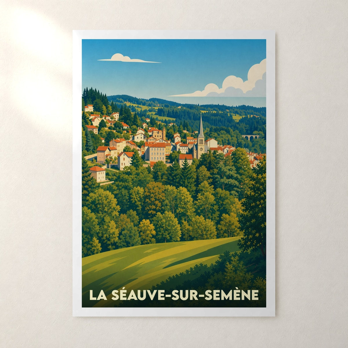 Affiche La Séauve-sur-Semène – sans cadre, accrochée au mur