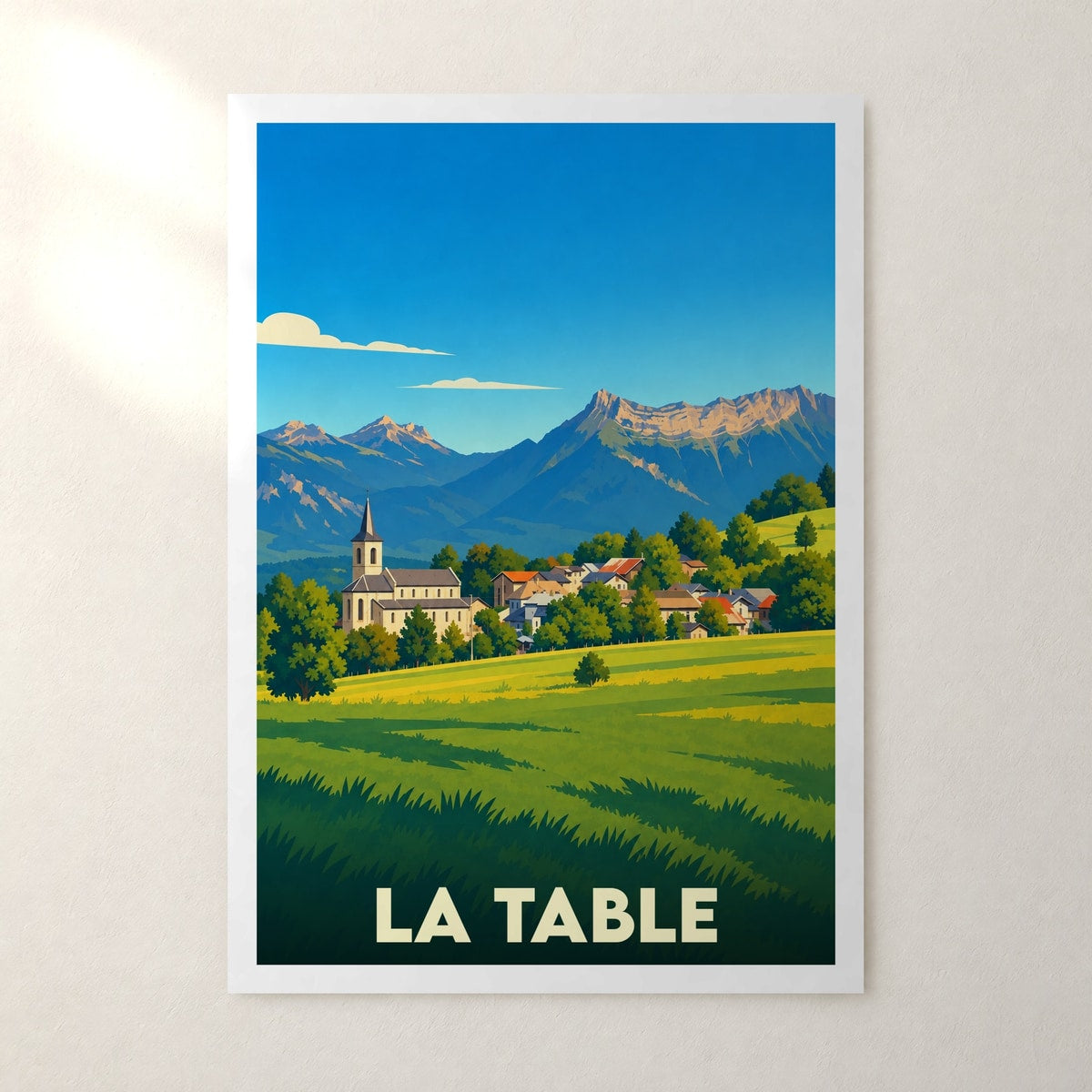 Affiche La Table – sans cadre, accrochée au mur