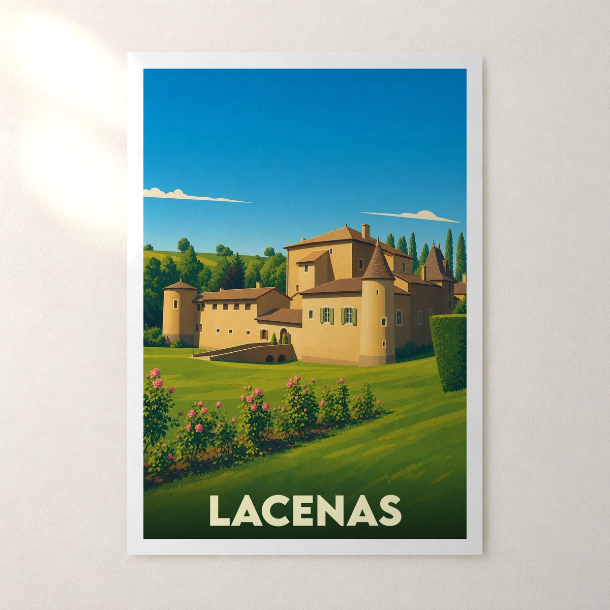 Affiche Lacenas – sans cadre, accrochée au mur