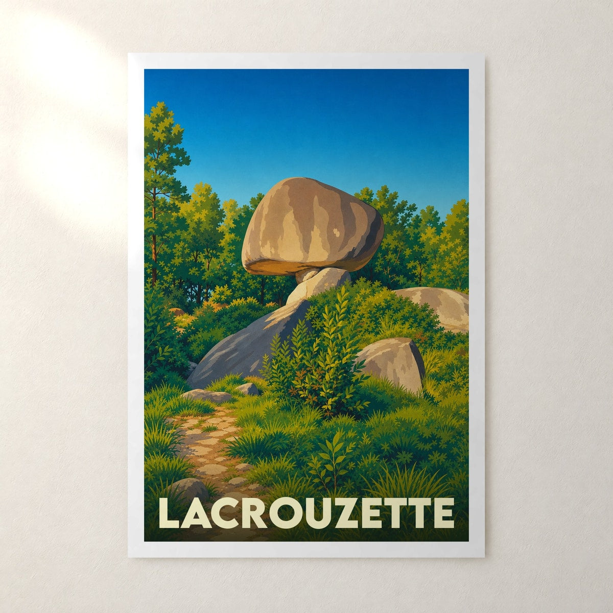 Affiche Lacrouzette – sans cadre, accrochée au mur