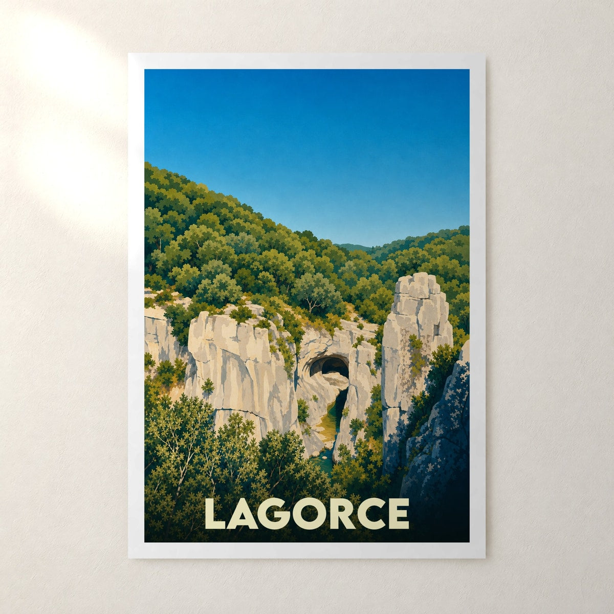 Affiche Lagorce – sans cadre, accrochée au mur