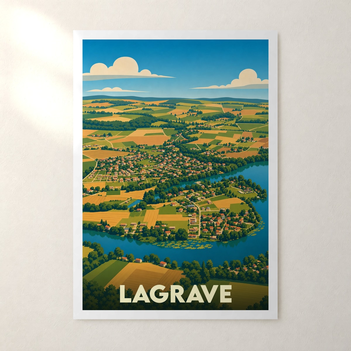 Affiche Lagrave – sans cadre, accrochée au mur