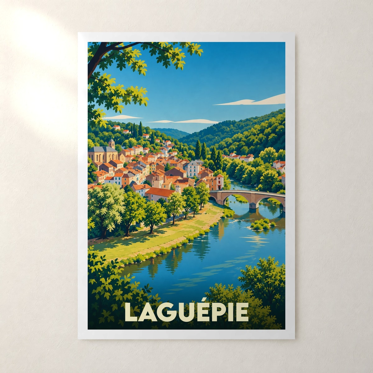 Affiche Laguépie – sans cadre, accrochée au mur
