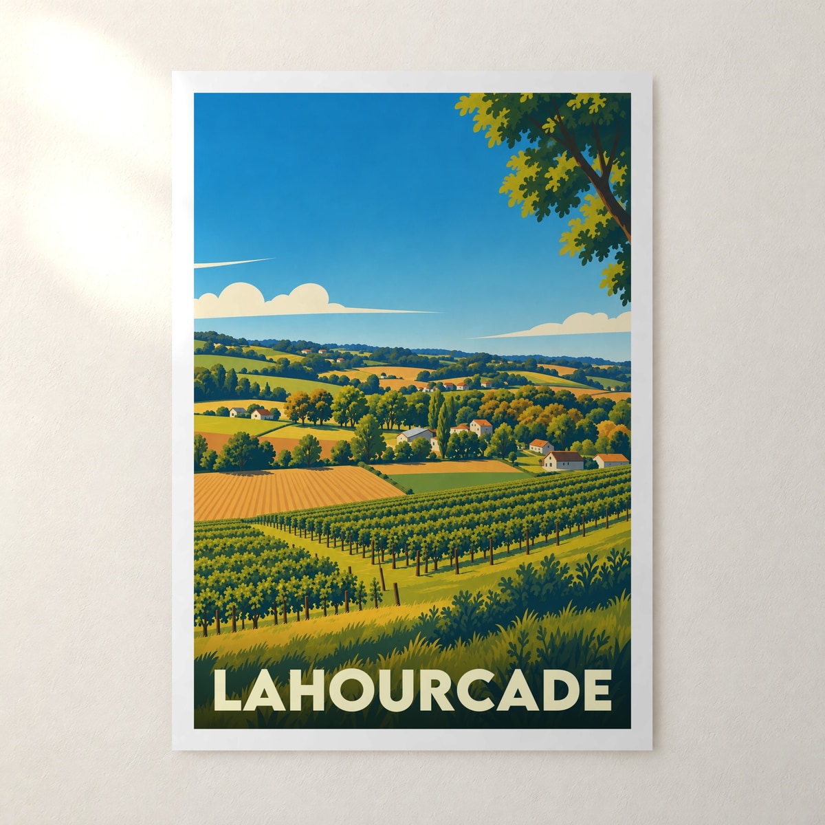 Affiche Lahourcade – sans cadre, accrochée au mur