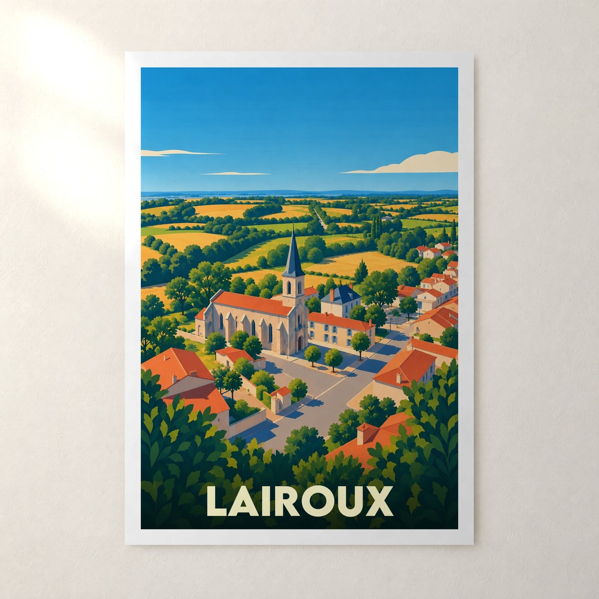 Affiche Lairoux – sans cadre, accrochée au mur