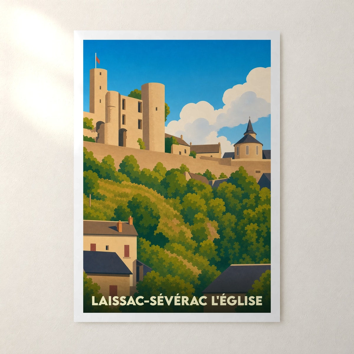 Affiche Laissac-Sévérac l'Église – sans cadre, accrochée au mur
