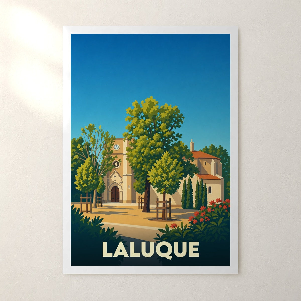 Affiche Laluque – sans cadre, accrochée au mur