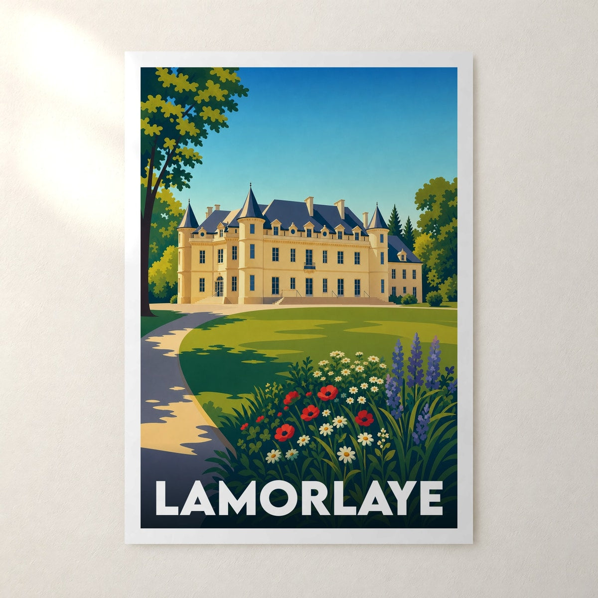 Affiche Lamorlaye – sans cadre, accrochée au mur
