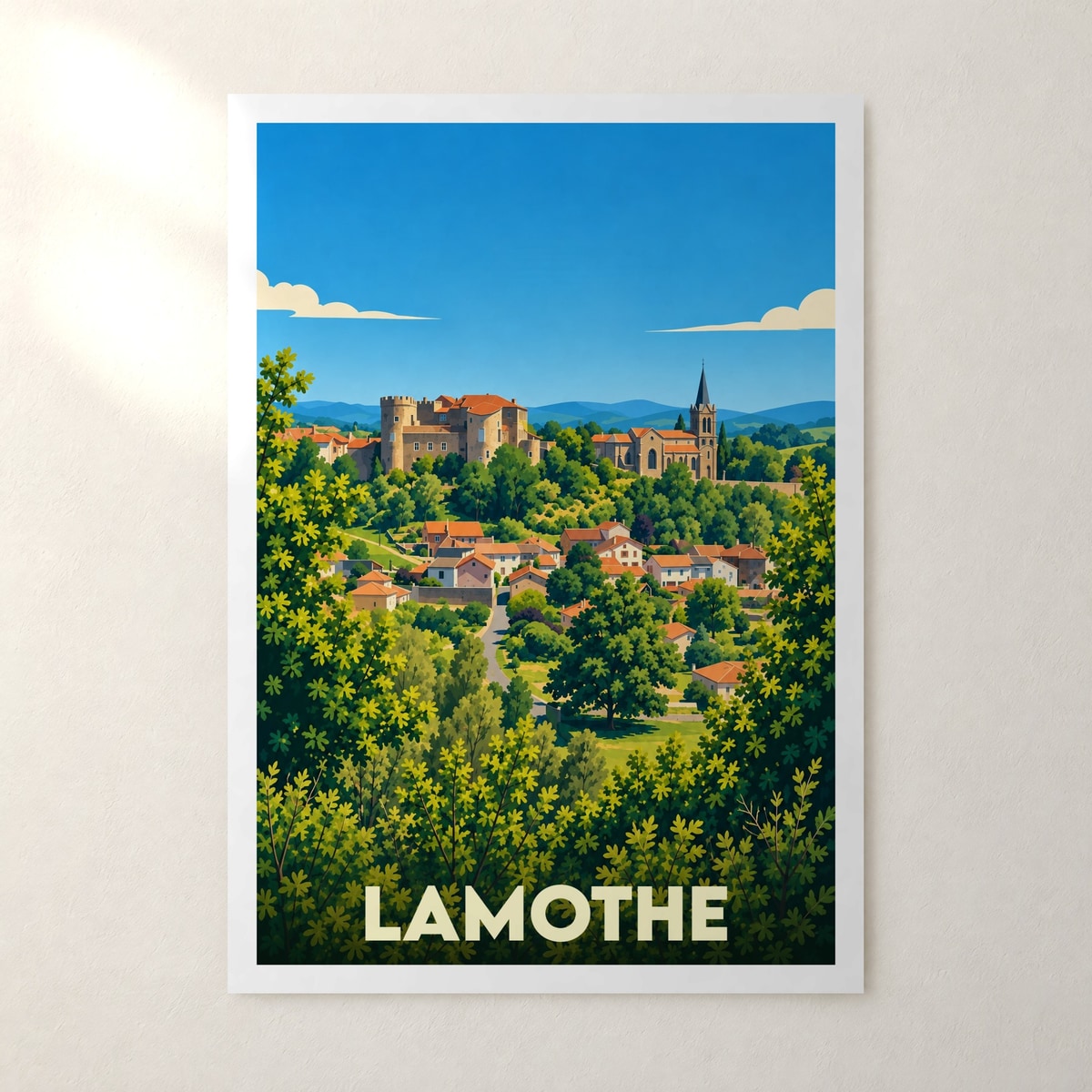 Affiche Lamothe (Haute-Loire) – sans cadre, accrochée au mur