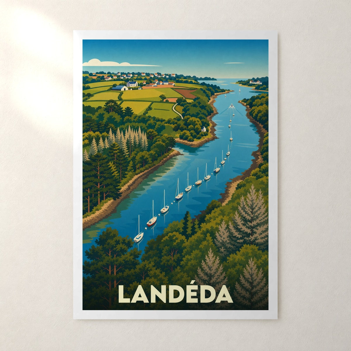 Affiche Landéda – sans cadre, accrochée au mur