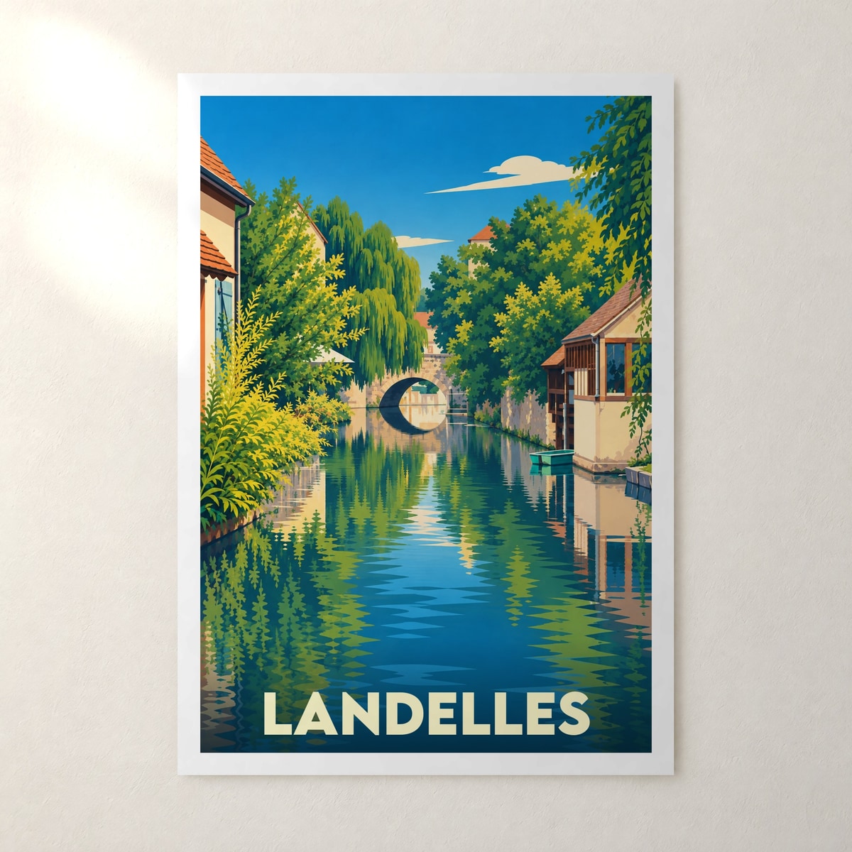 Affiche Landelles – sans cadre, accrochée au mur