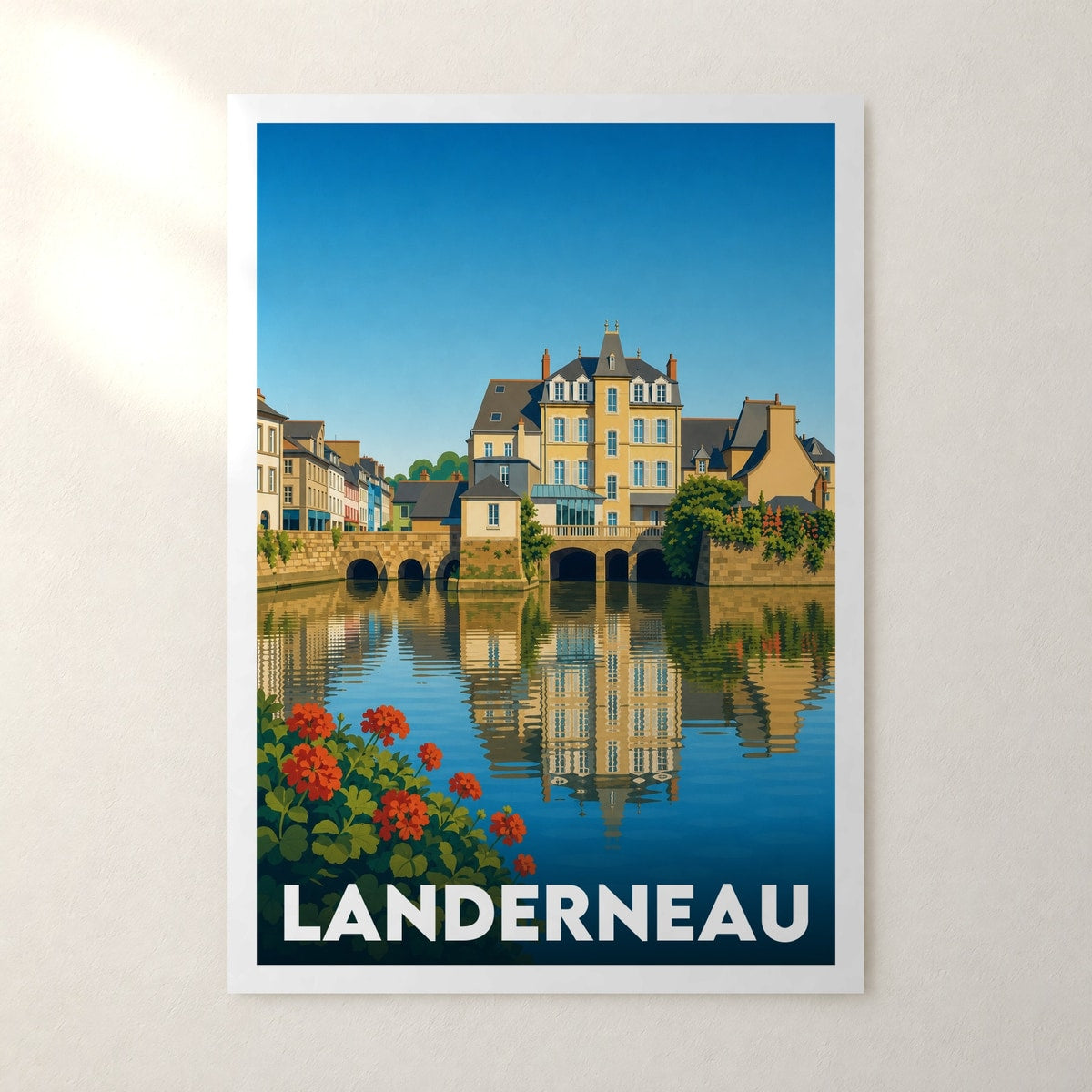 Affiche Landerneau – sans cadre, accrochée au mur