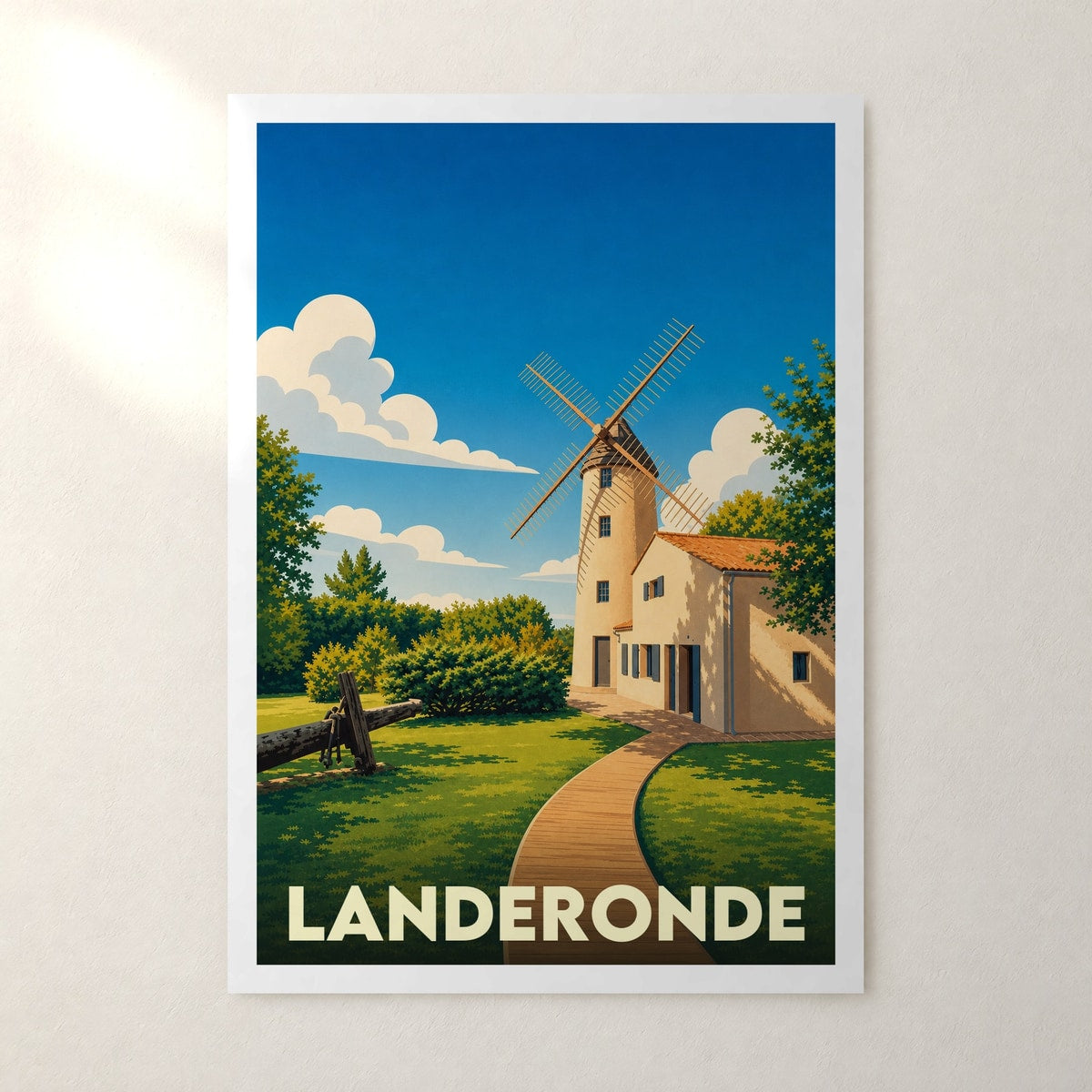 Affiche Landeronde – sans cadre, accrochée au mur
