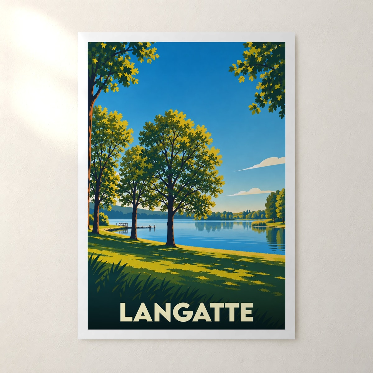 Affiche Langatte – sans cadre, accrochée au mur