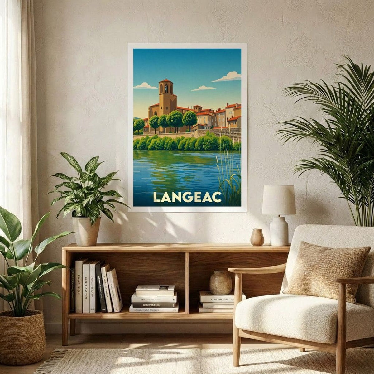 Affiche A1 (59,4 x 84,1 cm) Sans cadre souvenir de Langeac