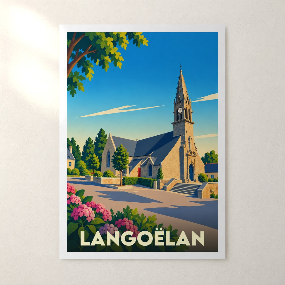 Affiche Langoëlan – sans cadre, accrochée au mur