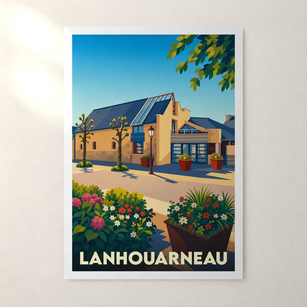 Affiche Lanhouarneau – sans cadre, accrochée au mur