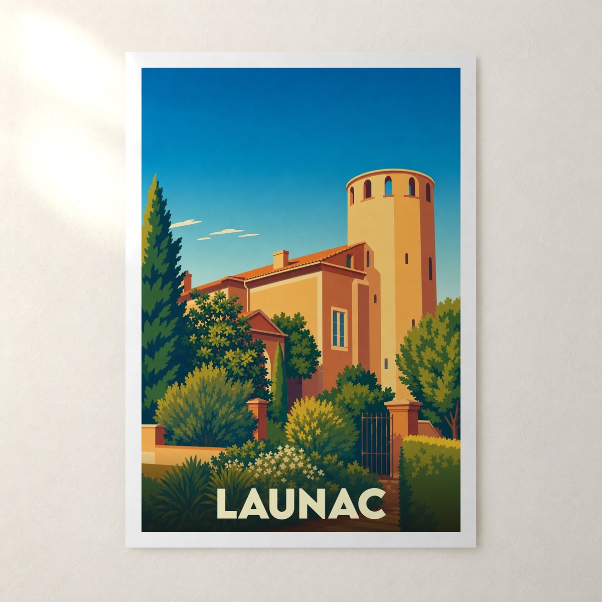 Affiche Launac – sans cadre, accrochée au mur