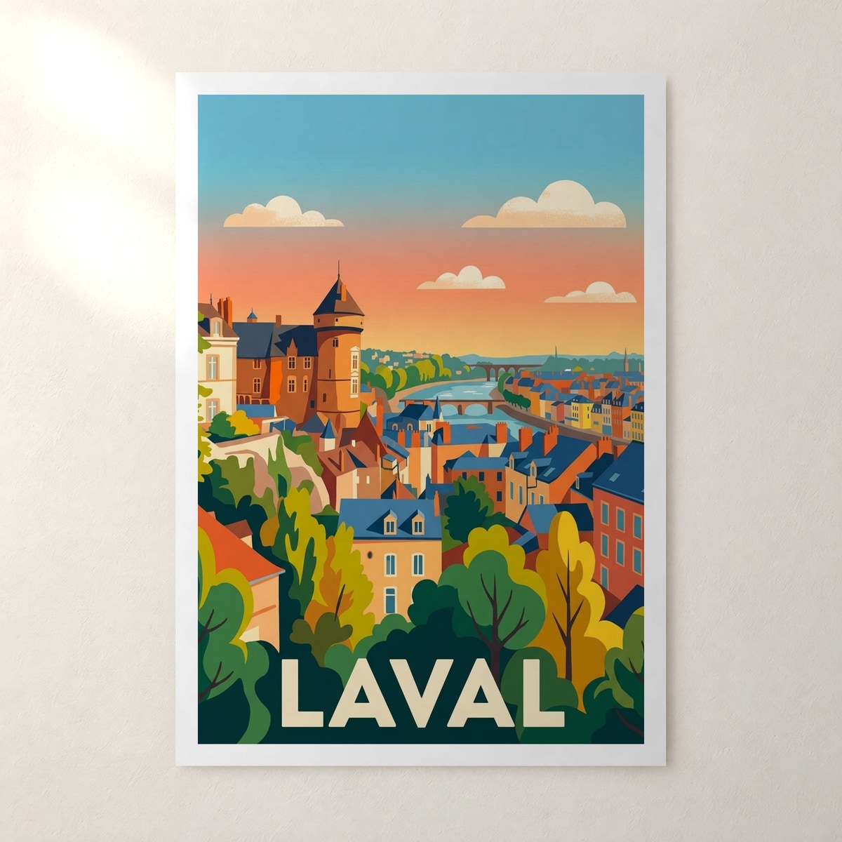 Affiche Laval – sans cadre, accrochée au mur