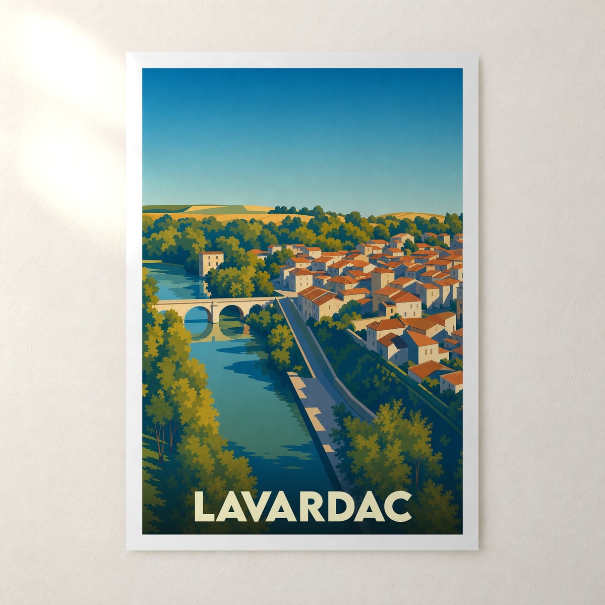 Affiche Lavardac – sans cadre, accrochée au mur