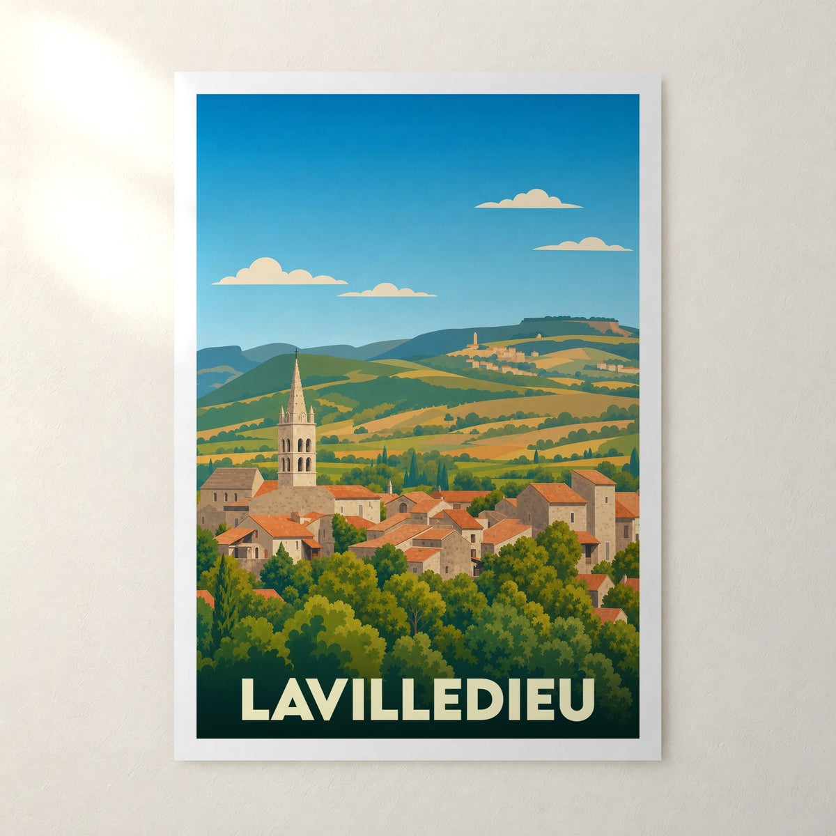 Affiche Lavilledieu – sans cadre, accrochée au mur