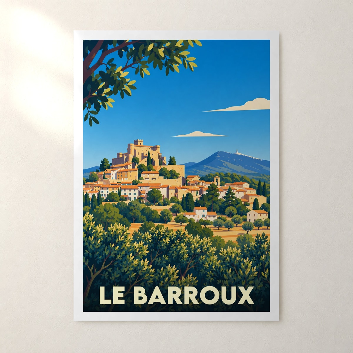 Affiche Le Barroux – sans cadre, accrochée au mur