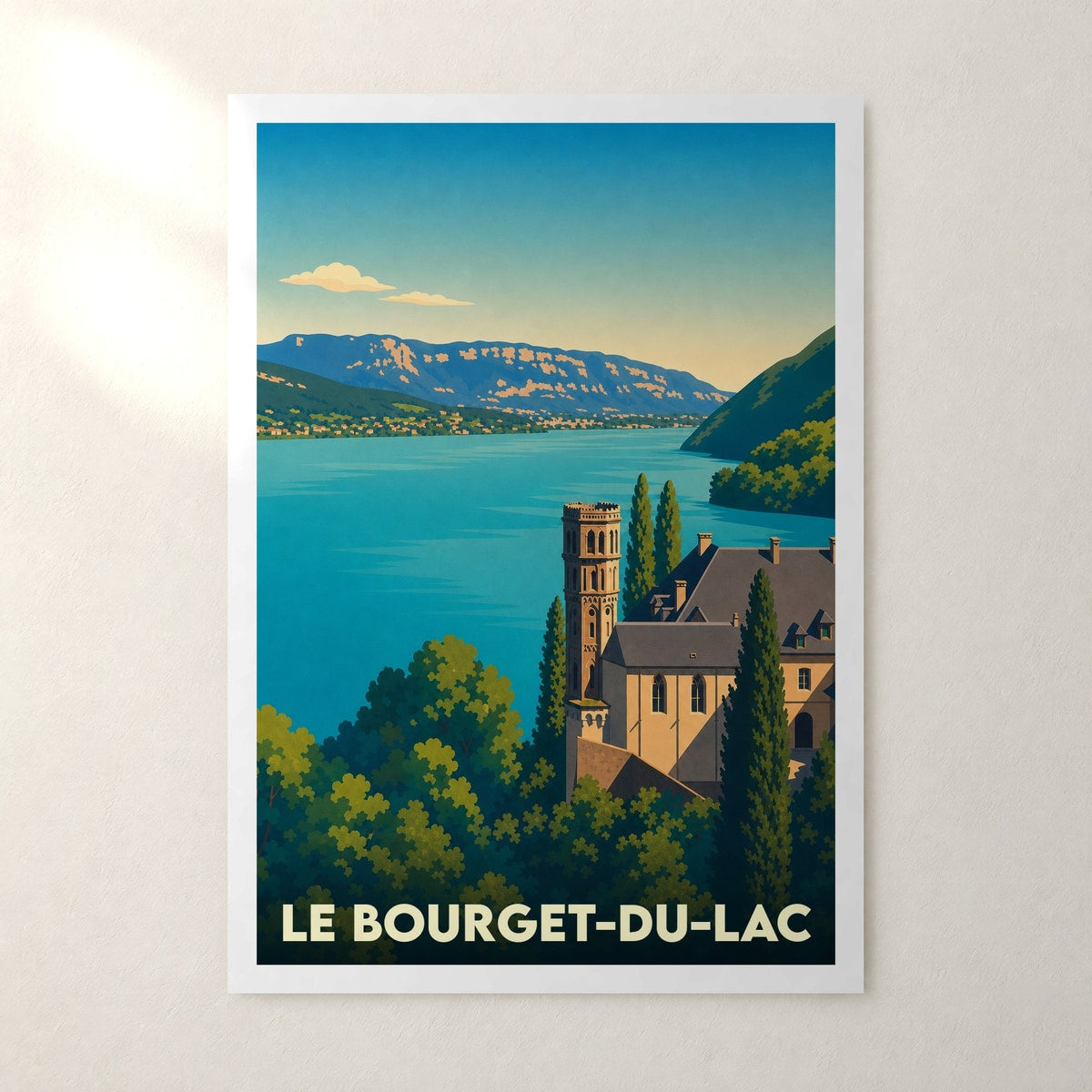 Affiche Le Bourget-du-Lac – sans cadre, accrochée au mur