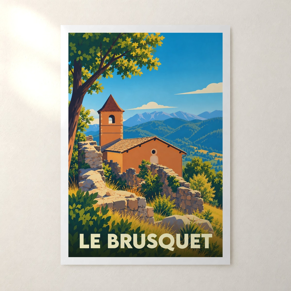 Affiche Le Brusquet – sans cadre, accrochée au mur