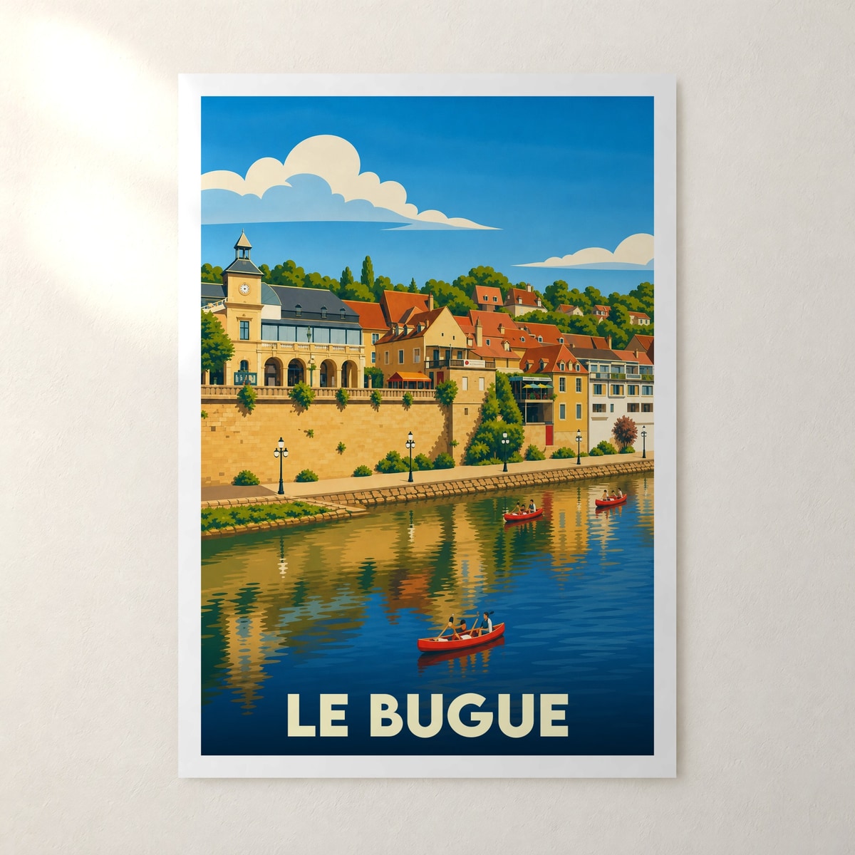 Affiche Le Bugue – sans cadre, accrochée au mur