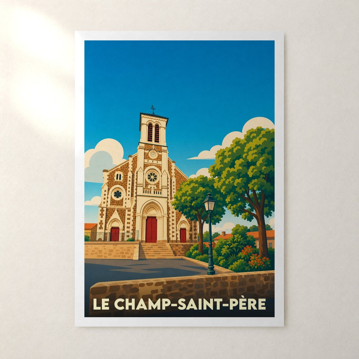 Affiche Le Champ-Saint-Père – sans cadre, accrochée au mur