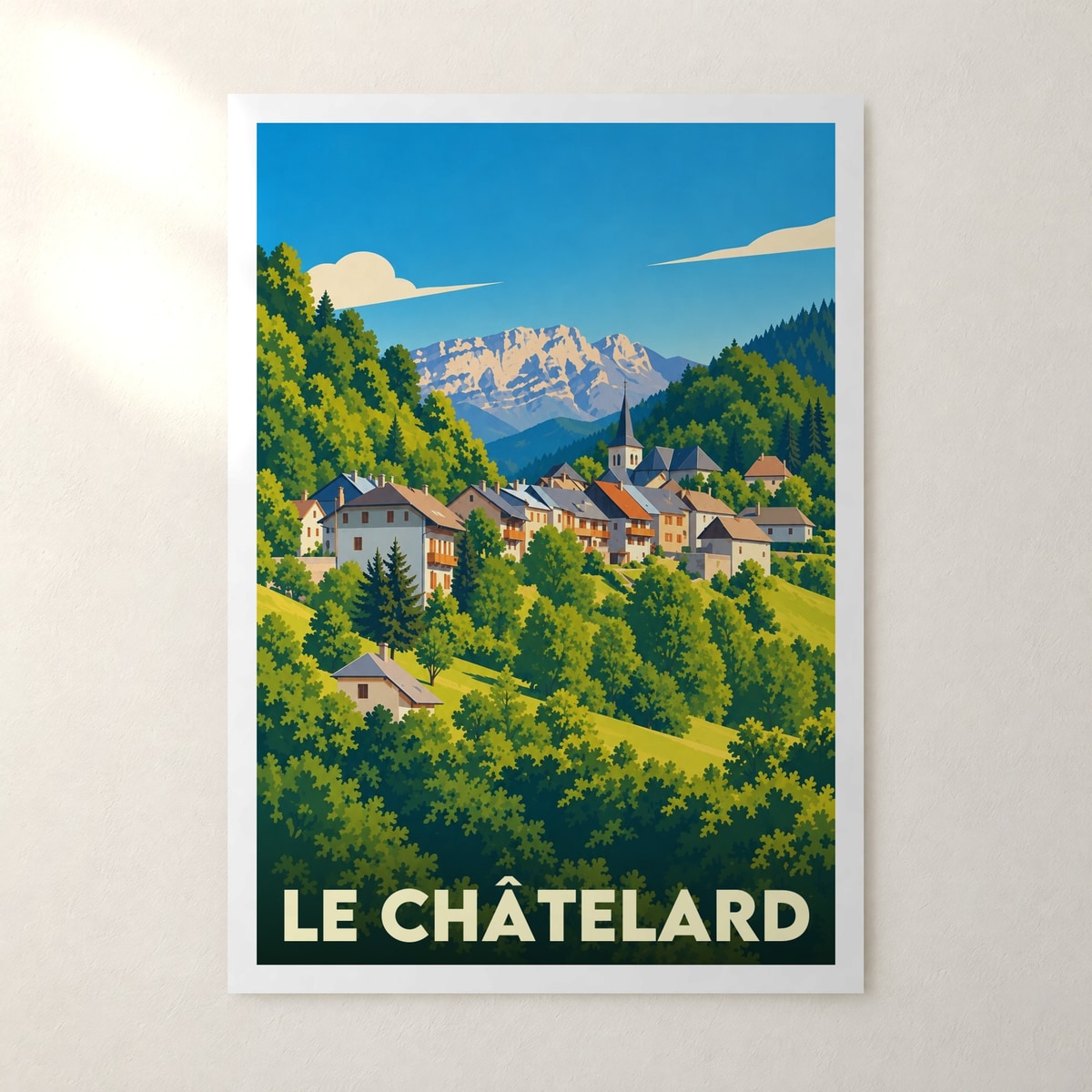 Affiche Le Châtelard – sans cadre, accrochée au mur