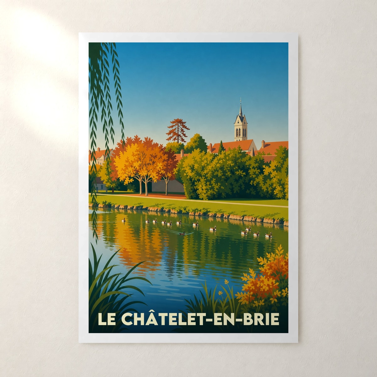 Affiche Le Châtelet-en-Brie – sans cadre, accrochée au mur