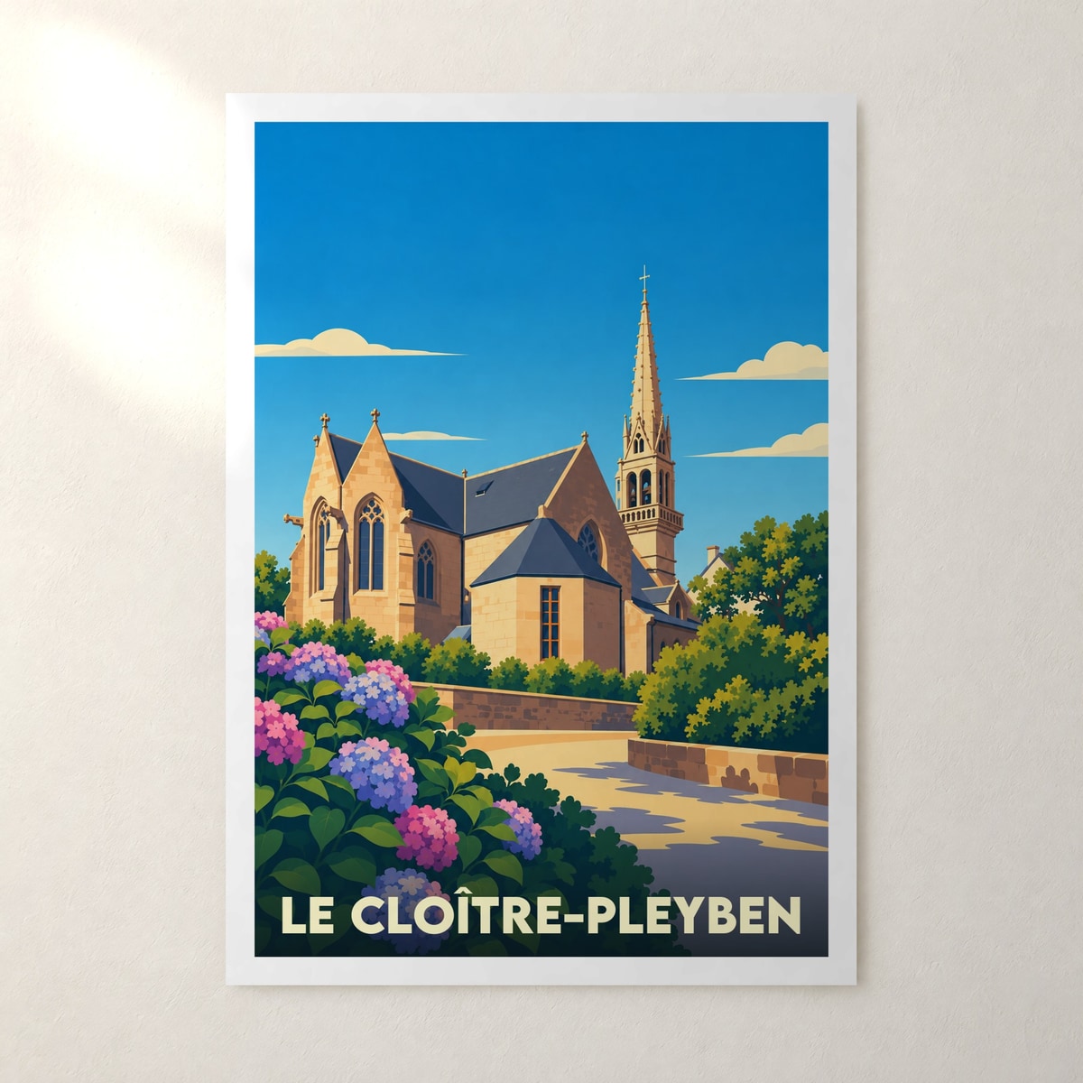 Affiche Le Cloître-Pleyben – sans cadre, accrochée au mur