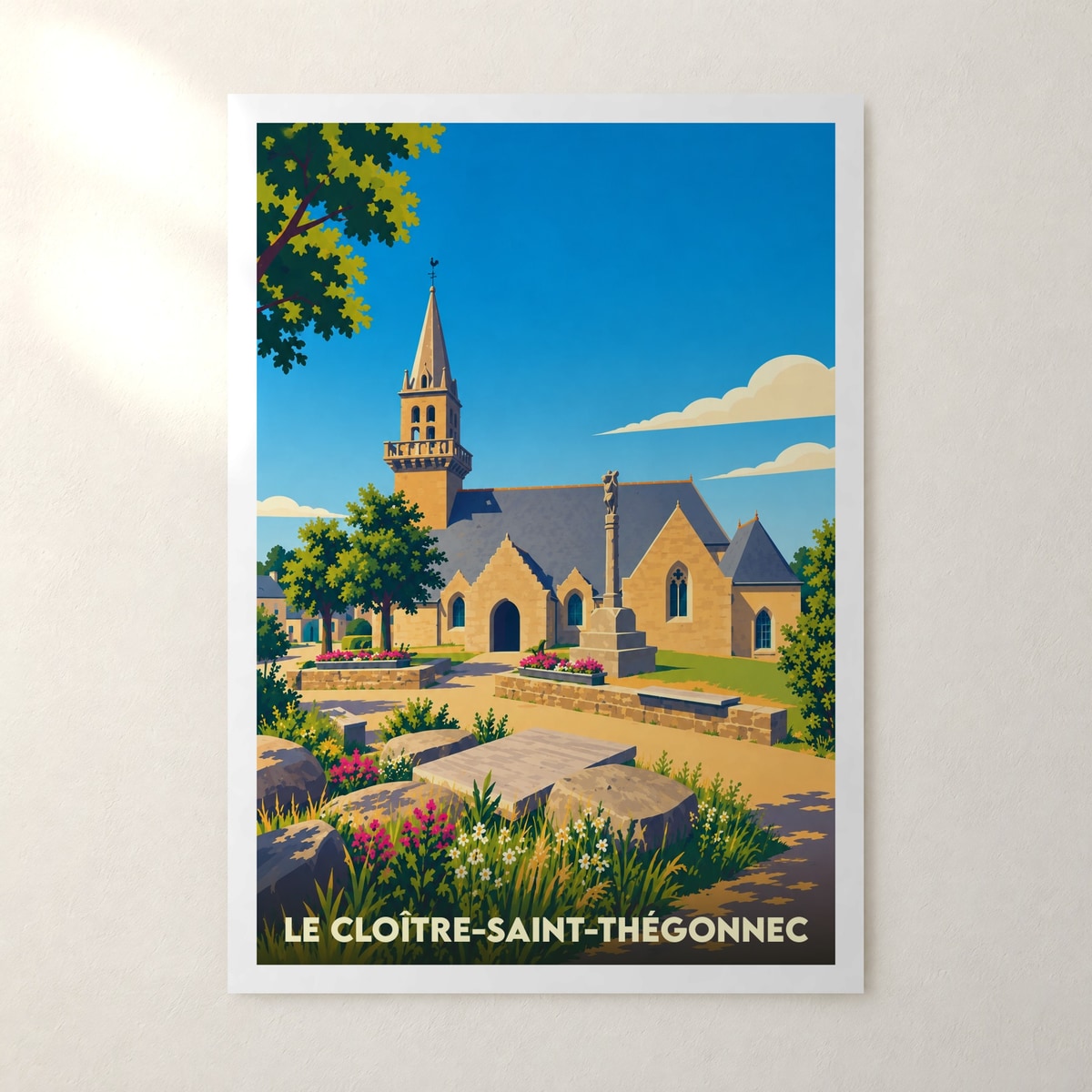 Affiche Le Cloître-Saint-Thégonnec – sans cadre, accrochée au mur