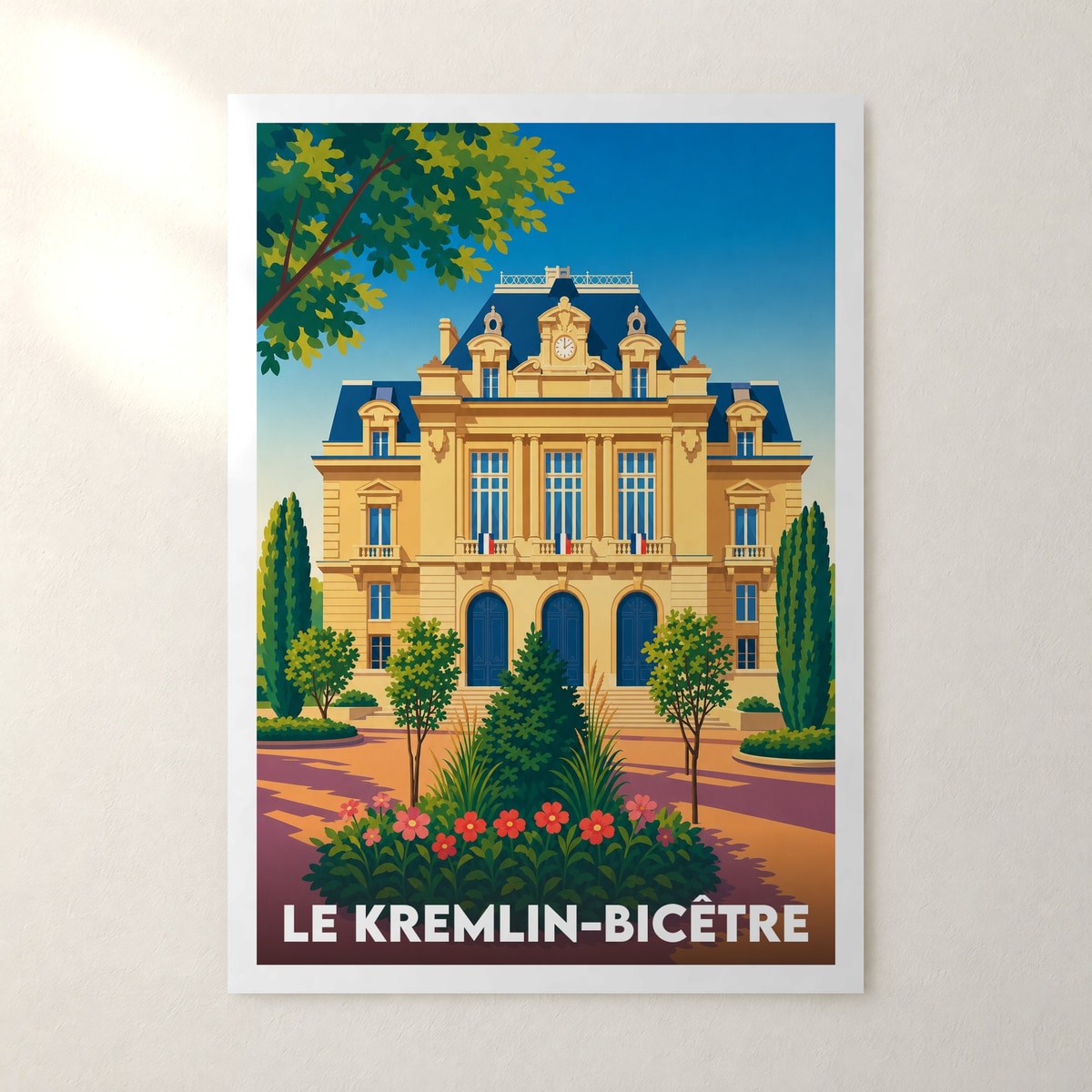 Affiche Le Kremlin-Bicêtre – sans cadre, accrochée au mur